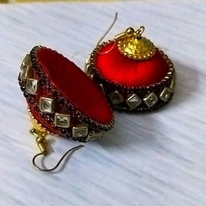 Red handmade earrings
